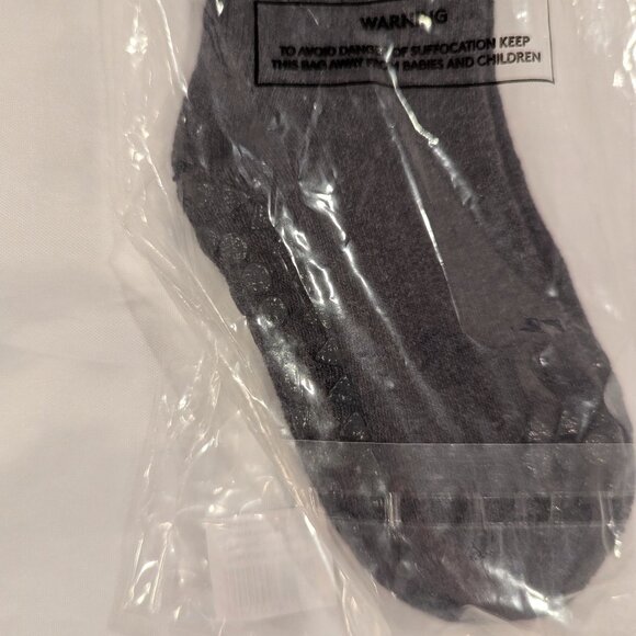 NWT GoBabyGo Non-Slip Rubber Grip Tall Socks (Dark Gray, Organic Cotton Terry) - Picture 8 of 8